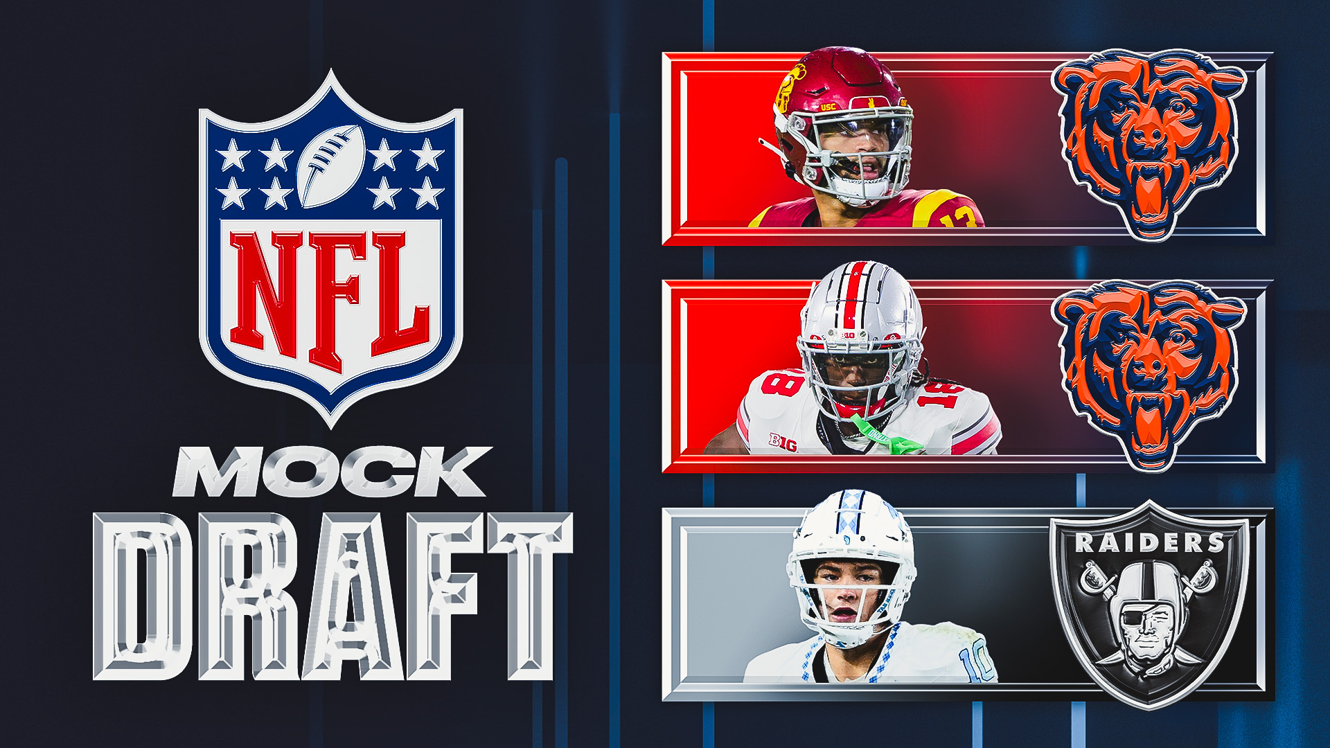 2024 NFL mock draft Bears transform their offense with top two picks